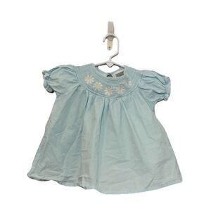 Lil Cactus Smocked‎ Daisy Blue Toddler Dress 18-24 Months Embroidered Dresses